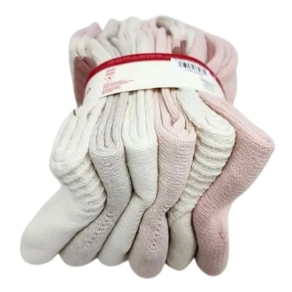 Lucky Brand 5-10 Women Super Soft Yarn Cozy Boot Socks 6-Pair Shoe Socks Pink